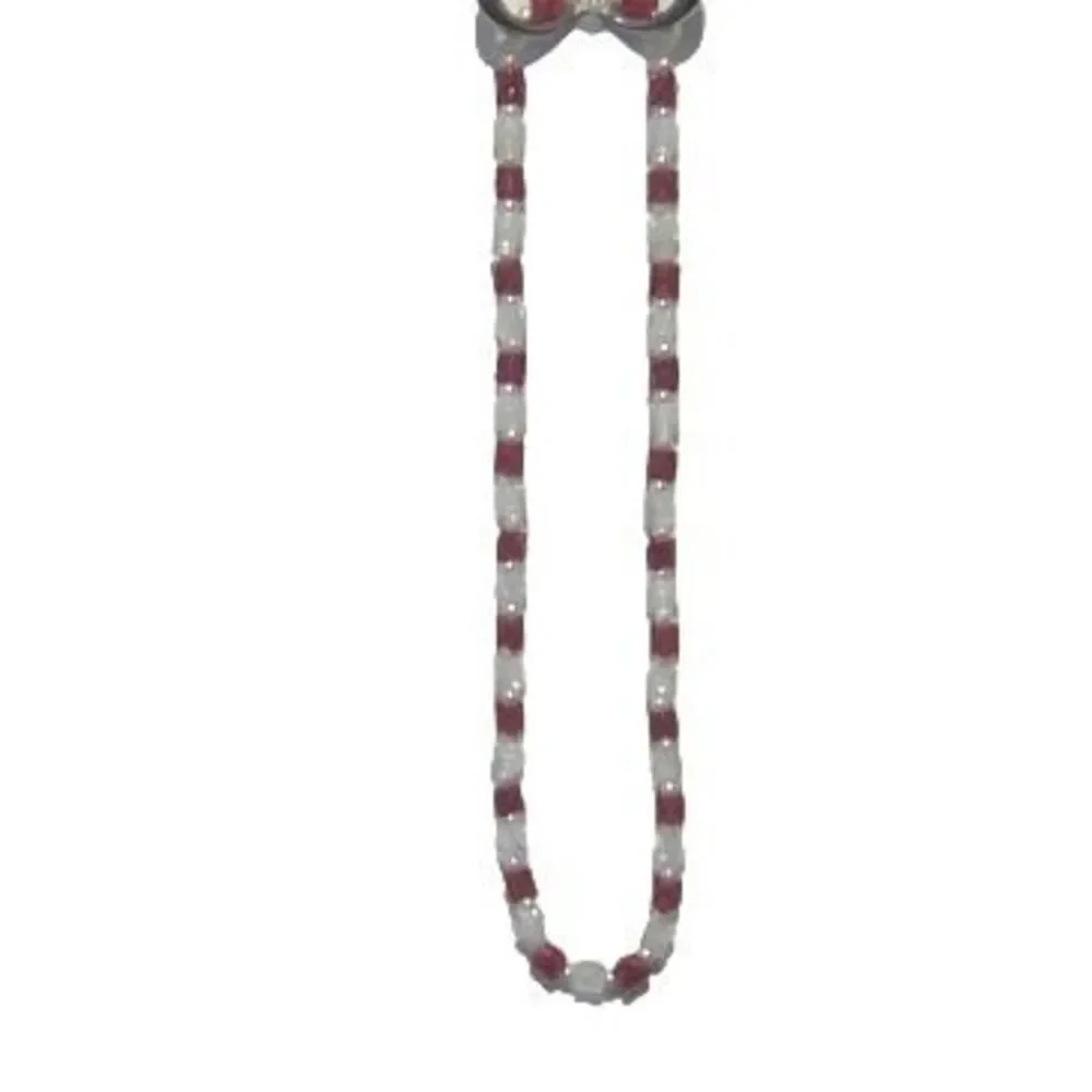 Star Beaded Red, White and Pearl Necklace